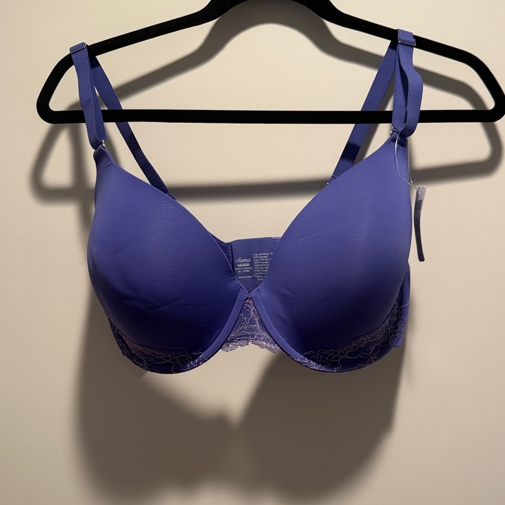 Soma Vibrant Purple Lace Bra